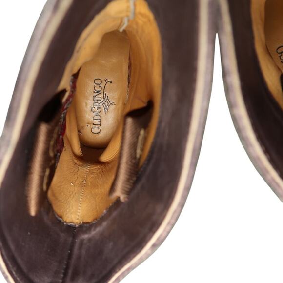 Old Gringo Boots Womens 6 Moto Western Queentia Short Leather Stud Biker Pull On - Picture 10 of 16